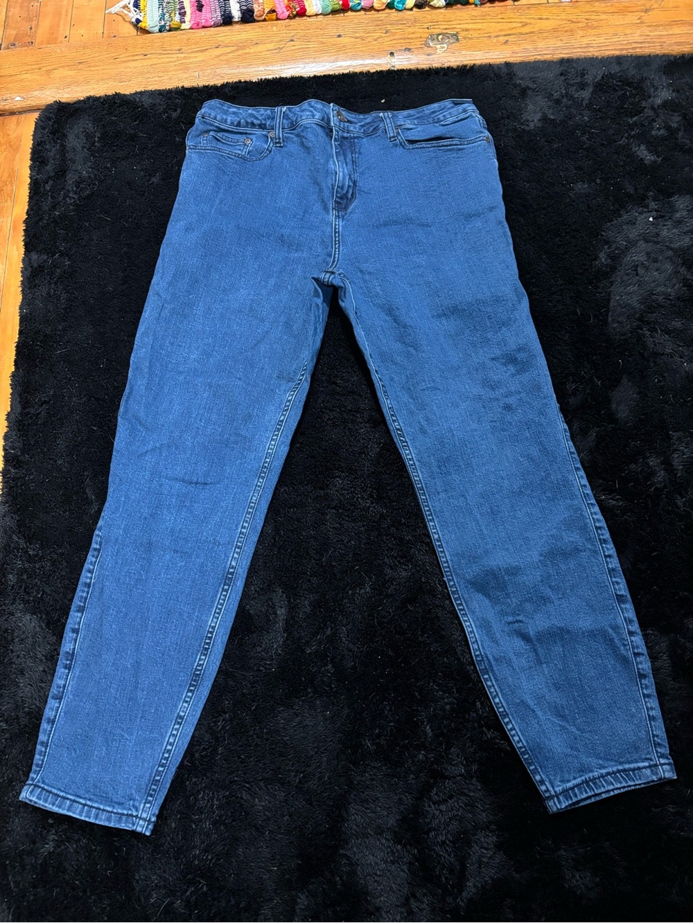 Blackheart Straight Jeans in Dark Blue Denim